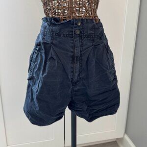 Free People | Pleated Shorty Pull On Shorts | Black | Extra Large